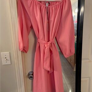 Elegant Pink Off-Shoulder Dress